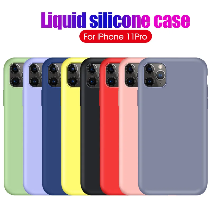 2019 новый жидкий силиконовый чехол для телефона iphone 11 6 6s 7 8 Plus X 11pro XR XS Max max задняя
