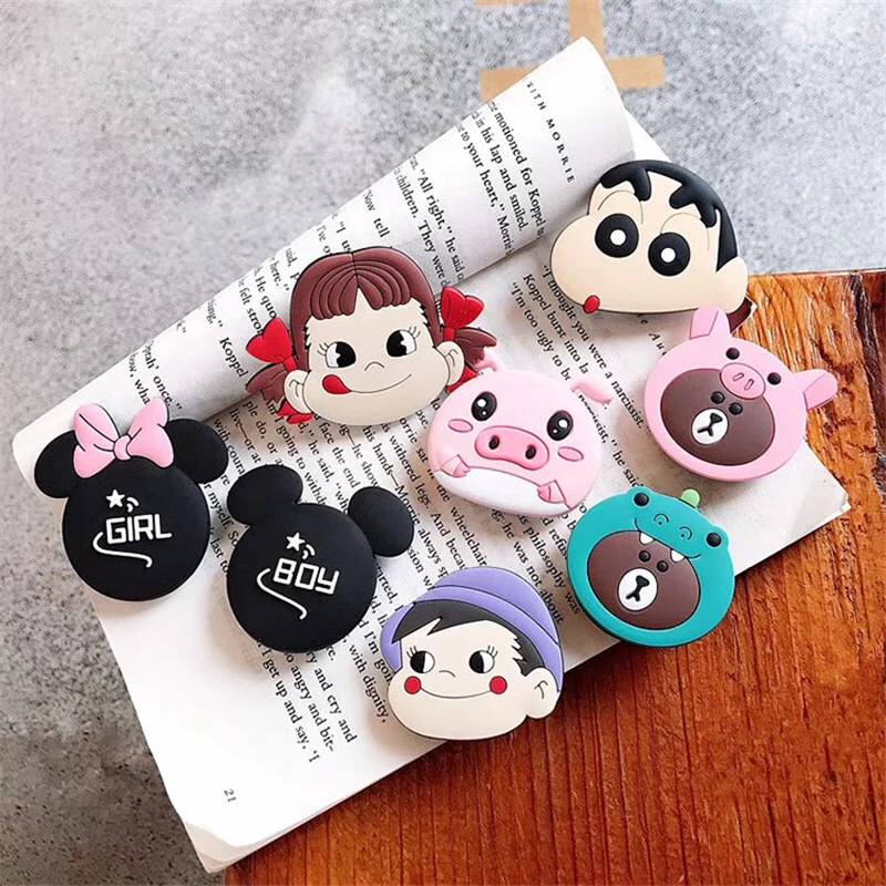 Universal mobile phone stretch bracket Cartoon Cute Phone airbag extension Stand Finger car Holder for iphone 6 7 x | Мобильные
