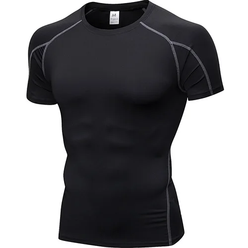 New Men's T-shirts Quick Dry Tight Fitness Running T shirts Men Solid Short Sleeve Gym Sport Top Tee Clothing Men's Sportswear
New Men's T-shirts Quick Dry Tight Fitness Running T shirts Men Solid Short Sleeve Gym Sport Top Tee Clothing Men's Sportswear