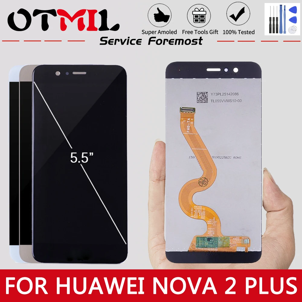 ЖК-дисплей OTMIL для HUAWEI Nova 2 Plus, сенсорный экран с рамкой и дигитайзером в сборе, замена для Nova 2 Plus
ЖК-дисплей OTMIL для HUAWEI Nova 2 Plus, сенсорный экран с рамкой и дигитайзером в сборе, замена для Nova 2 Plus