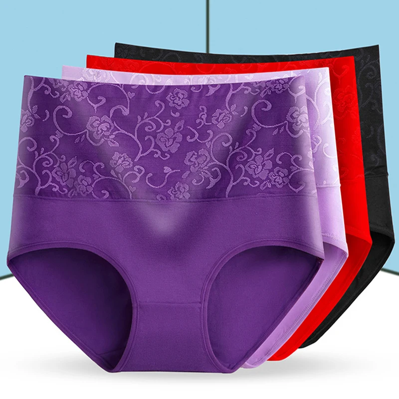 High Waist Women's Seamless Panties Cotton Flower Patten Large Size Breathable Lingerie Underpants Female Briefs Underwear 
High Waist Women's Seamless Panties Cotton Flower Patten Large Size Breathable Lingerie Underpants Female Briefs Underwear