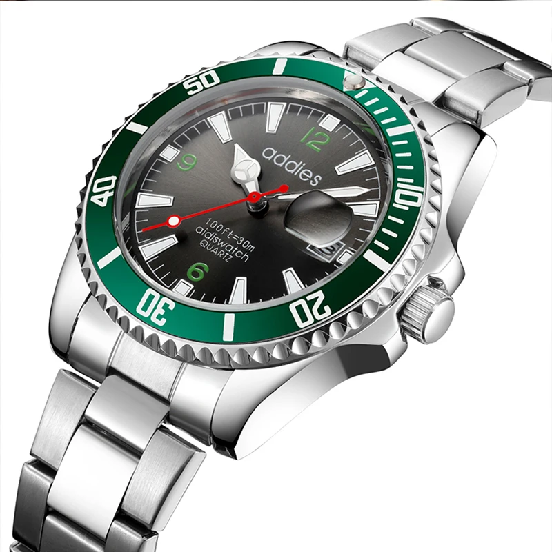 Addies Stainless Steel Men's watches Dive Water Resistant 50 Meters Quartz Movement Blue Luxury Business Wrist Watch
Addies Stainless Steel Men's watches Dive Water Resistant 50 Meters Quartz Movement Blue Luxury Business Wrist Watch