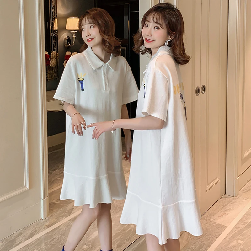 Cotton Short-Sleeved Dress Mid-Length Loose Large Size Slimming Short-Sleeved A- line Dress Summer 2021 New Skirt
Cotton Short-Sleeved Dress Mid-Length Loose Large Size Slimming Short-Sleeved A- line Dress Summer 2021 New Skirt