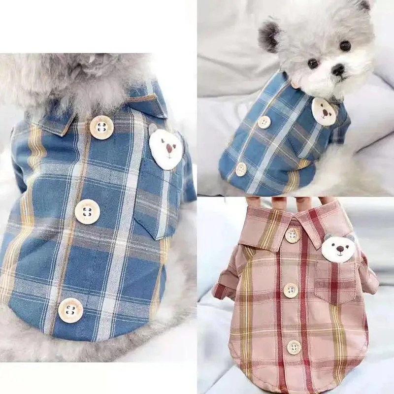 Spring And Autumn Pet Clothes Small Dog Clothing Plaid Shirt With Pockets Comfortable Soft Cat Teddy Bichon Chihuahua Applicable
Spring And Autumn Pet Clothes Small Dog Clothing Plaid Shirt With Pockets Comfortable Soft Cat Teddy Bichon Chihuahua Applicable
