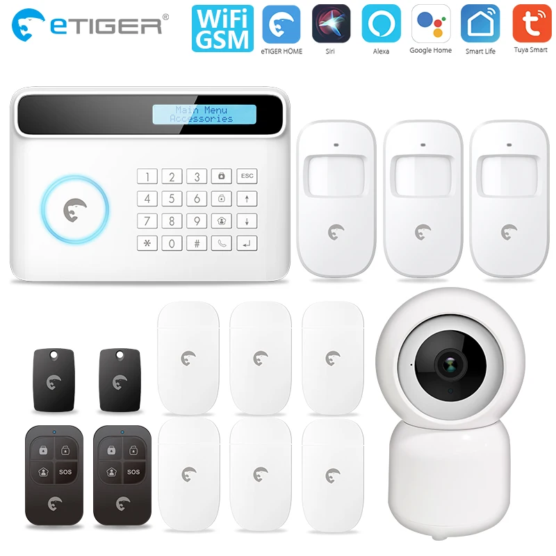 Etiger S4 Plus Tuya Smart WiFi/GSM Security Alarm System WiFi Camera Home Work with Google Alexa
Etiger S4 Plus Tuya Smart WiFi/GSM Security Alarm System WiFi Camera Home Work with Google Alexa