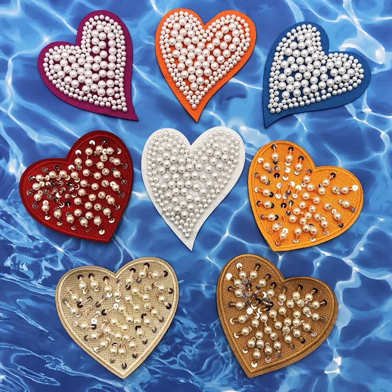 Rhinestone Pearl Beads Multi-color Love Heart Patches Applique Sew on Beads Applique Clothes Shoes Bags Decoration Patch DIY
Rhinestone Pearl Beads Multi-color Love Heart Patches Applique Sew on Beads Applique Clothes Shoes Bags Decoration Patch DIY