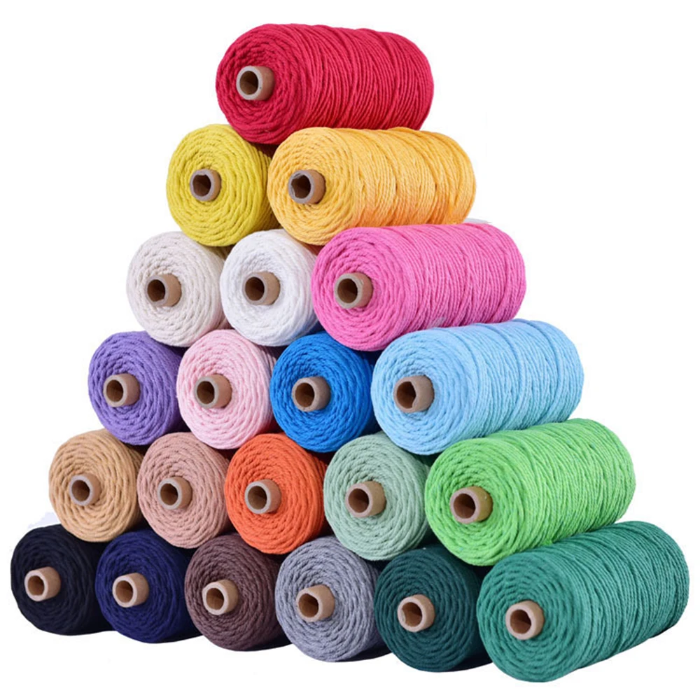 100m/Roll Color Rope DIY Hand-Woven Cotton Thread Cord Woven Tapestry Rope Sweater Scarf Hat Hand Woven Sewing Crafts Material
100m/Roll Color Rope DIY Hand-Woven Cotton Thread Cord Woven Tapestry Rope Sweater Scarf Hat Hand Woven Sewing Crafts Material