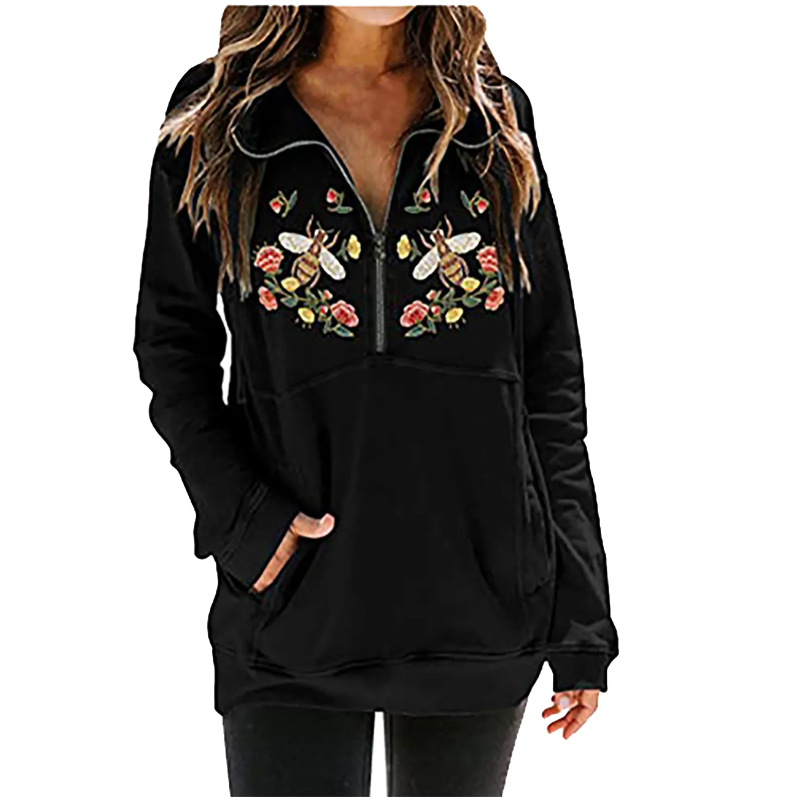 Women's Zip Up Hoodie Casual Zipper Lapel Sweatshirt Vintage Hoodies Embroidered Floral Long Sleeve Y2k Sudaderas Con Capucha
Women's Zip Up Hoodie Casual Zipper Lapel Sweatshirt Vintage Hoodies Embroidered Floral Long Sleeve Y2k Sudaderas Con Capucha