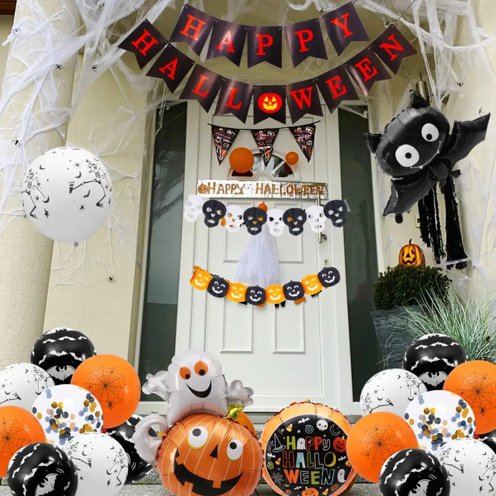 Halloween Party Decorations Set 5 Pack Happy Halloween Paper Garland Pumpkin for festival decoration 
Halloween Party Decorations Set 5 Pack Happy Halloween Paper Garland Pumpkin for festival decoration