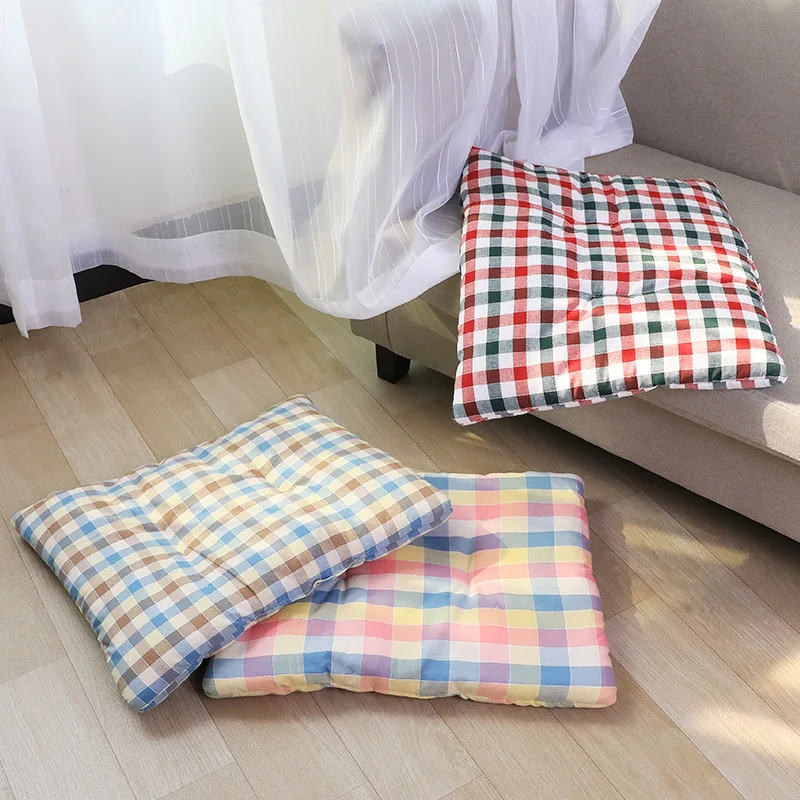 Four Seasons Cotton and Linen Plaid Pet Cushion Small and Medium-sized Dogs Teddy Dog Mat Cat Kennel Mat
Four Seasons Cotton and Linen Plaid Pet Cushion Small and Medium-sized Dogs Teddy Dog Mat Cat Kennel Mat