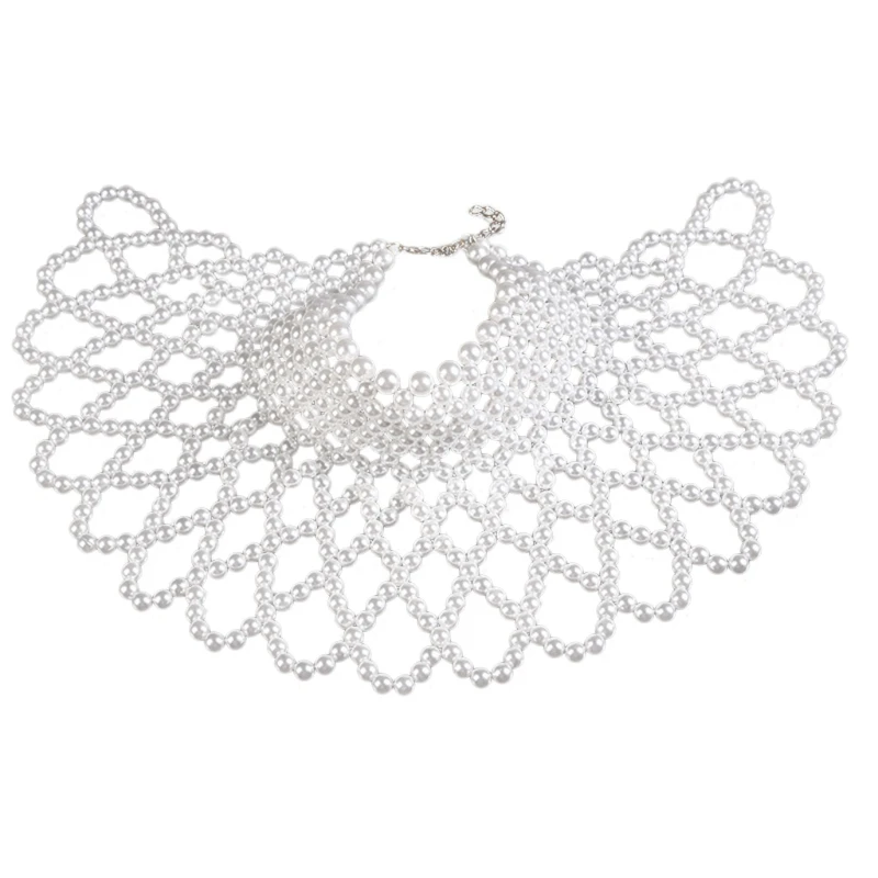 Women Imitation Pearl Beaded Bib Choker Necklace Body Chain Shawl Collar Jewelry X7YA
Women Imitation Pearl Beaded Bib Choker Necklace Body Chain Shawl Collar Jewelry X7YA