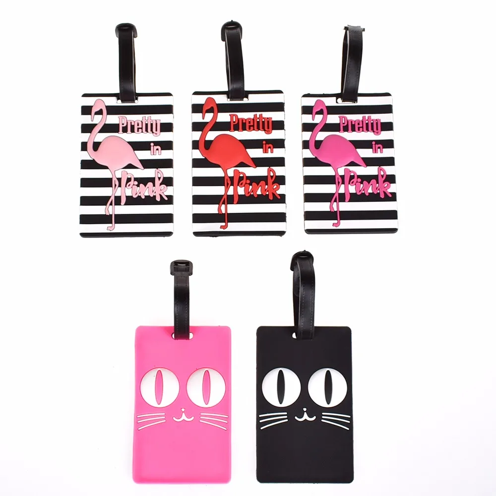 Creative Cartoon Cat Flamingo Luggage Tags Silica Gel Suitcase ID Address Holder Baggage Boarding Tag Portable Label
Creative Cartoon Cat Flamingo Luggage Tags Silica Gel Suitcase ID Address Holder Baggage Boarding Tag Portable Label