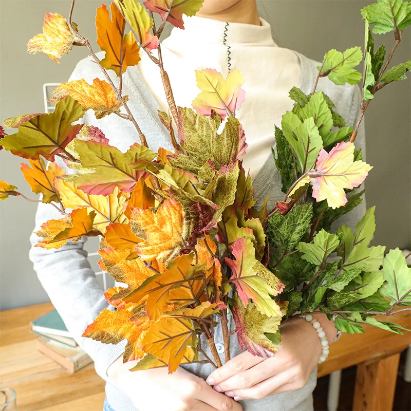 3PCS/Set Autumn Simulation Artificial Maple Leaf Flower Bouquet For Thanksgiving Party Home Fake Fall Leaves Plant Decoration
3PCS/Set Autumn Simulation Artificial Maple Leaf Flower Bouquet For Thanksgiving Party Home Fake Fall Leaves Plant Decoration