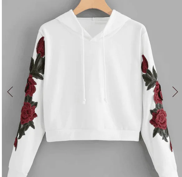 Ladies Sweatshirt Hoodie Rose Printed Harajuku Applique Long Sleeve Shirt Top Hooded Pullover Casual Fashion Sportswear
Ladies Sweatshirt Hoodie Rose Printed Harajuku Applique Long Sleeve Shirt Top Hooded Pullover Casual Fashion Sportswear