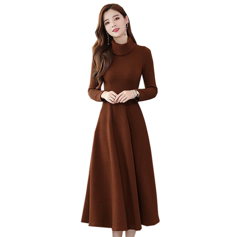 Boutique Knitted dress women's new autumn winter long sweater dresses ladies over the knee thickened bottoming winter dresses
Boutique Knitted dress women's new autumn winter long sweater dresses ladies over the knee thickened bottoming winter dresses