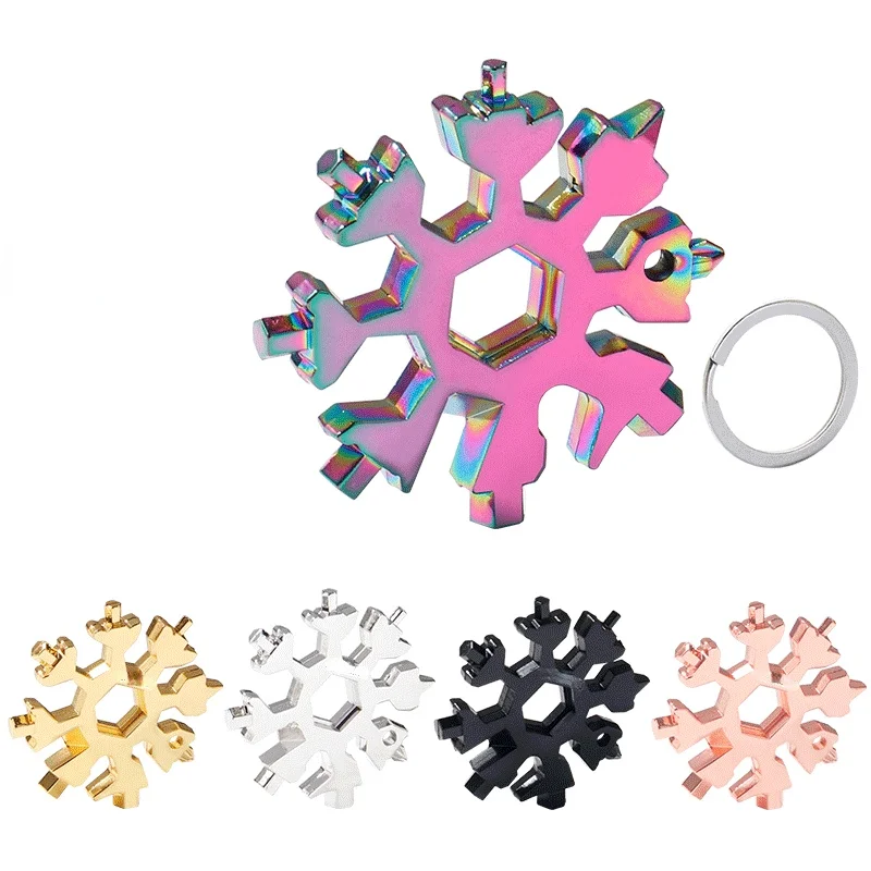 Portable 18 In 1 Mini Snowflake Camping Multitool Spanner Hex Wrench Multipurpose Camp Survive Outdoor Hiking Key Ring Key Chain
Portable 18 In 1 Mini Snowflake Camping Multitool Spanner Hex Wrench Multipurpose Camp Survive Outdoor Hiking Key Ring Key Chain