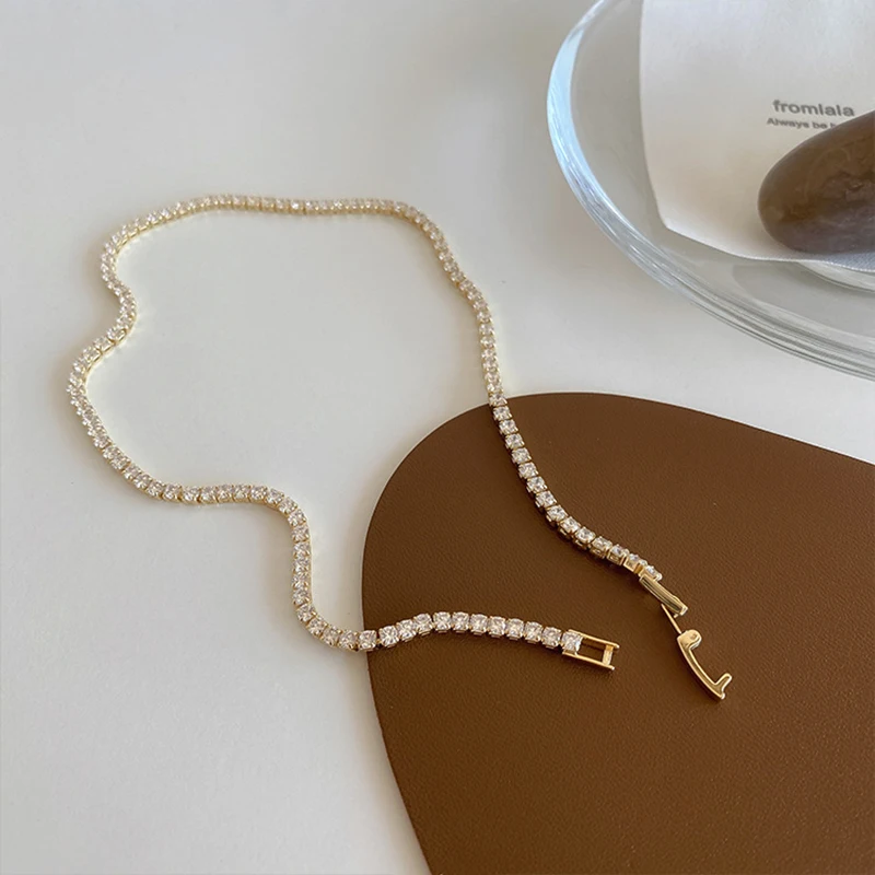 ZN New Trend Gold Plated Choker Necklaces for Women Delicate Zircon Chain Necklace Jewelry For Girls Mom Girfriend
ZN New Trend Gold Plated Choker Necklaces for Women Delicate Zircon Chain Necklace Jewelry For Girls Mom Girfriend