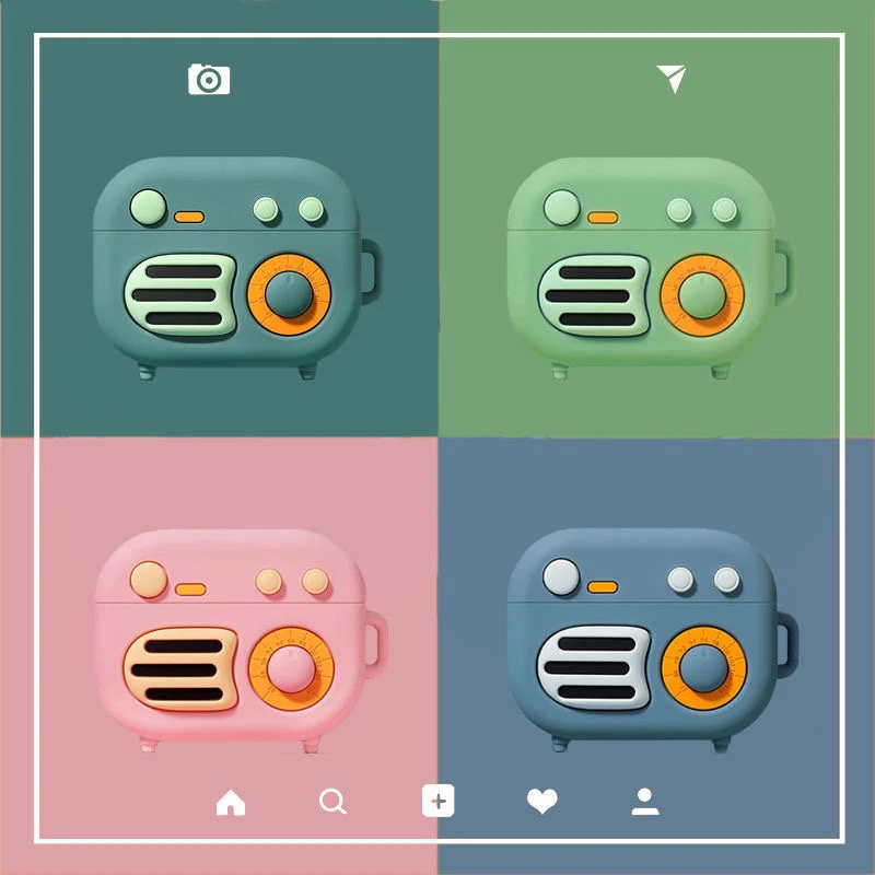 3D Radio Cartoon Wireless Earphone Case For Airpods Pro 3 Silicone Bluetooth Earphone Protective For Airpods 1/2 Charging Box
3D Radio Cartoon Wireless Earphone Case For Airpods Pro 3 Silicone Bluetooth Earphone Protective For Airpods 1/2 Charging Box