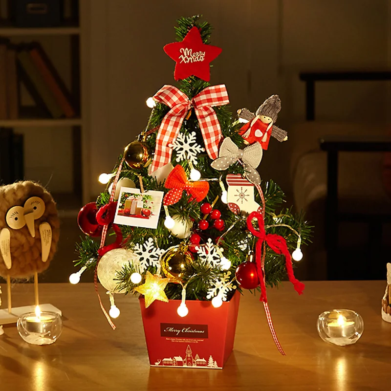2020 Mini Christmas Tree 17.72Inch New Year's Mini Christmas Decor With Ribbon LED Light Desktop
2020 Mini Christmas Tree 17.72Inch New Year's Mini Christmas Decor With Ribbon LED Light Desktop