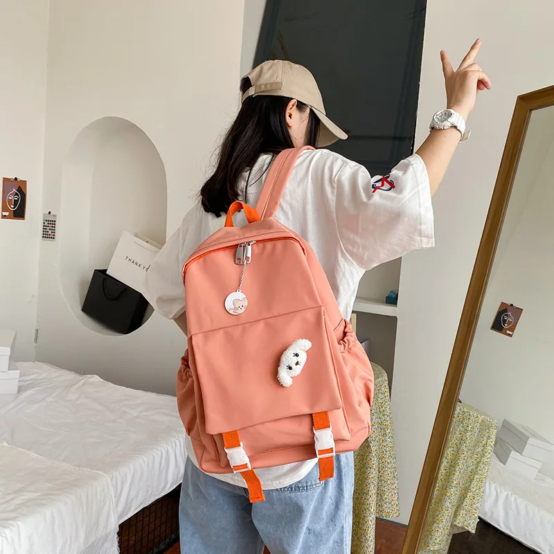 Student Kindergarten Girl Kawaii Anti-lost Backpack Lady Book School Harajuku Women Nylon Cute Badge Female Bear Bag College sac
Student Kindergarten Girl Kawaii Anti-lost Backpack Lady Book School Harajuku Women Nylon Cute Badge Female Bear Bag College sac