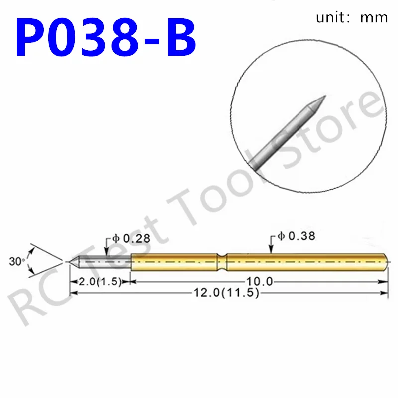 20/100PCS P038-B Spring Test Probe Pogo Pin Needle Sleeve Probe Sleeve Length 12mm Needle Spring Test Pin Needle Probe P038-B1
20/100PCS P038-B Spring Test Probe Pogo Pin Needle Sleeve Probe Sleeve Length 12mm Needle Spring Test Pin Needle Probe P038-B1