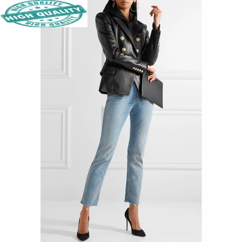 Genuine Autumn Leather Jacket Women Clothes Korean Fashion Streetwear Sheepskin Real Leather Coat Motorcycle 7728 
Genuine Autumn Leather Jacket Women Clothes Korean Fashion Streetwear Sheepskin Real Leather Coat Motorcycle 7728