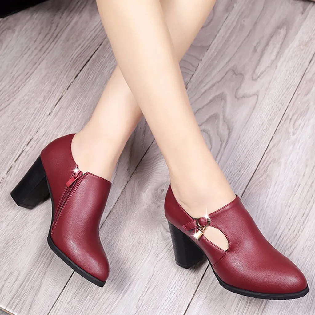 New Fashion Women Ankle Boots Autumn Winter Woman Elegent Low Top High Heel Boots Ladies Leather Squared Heel Shoes Party Bootie
New Fashion Women Ankle Boots Autumn Winter Woman Elegent Low Top High Heel Boots Ladies Leather Squared Heel Shoes Party Bootie