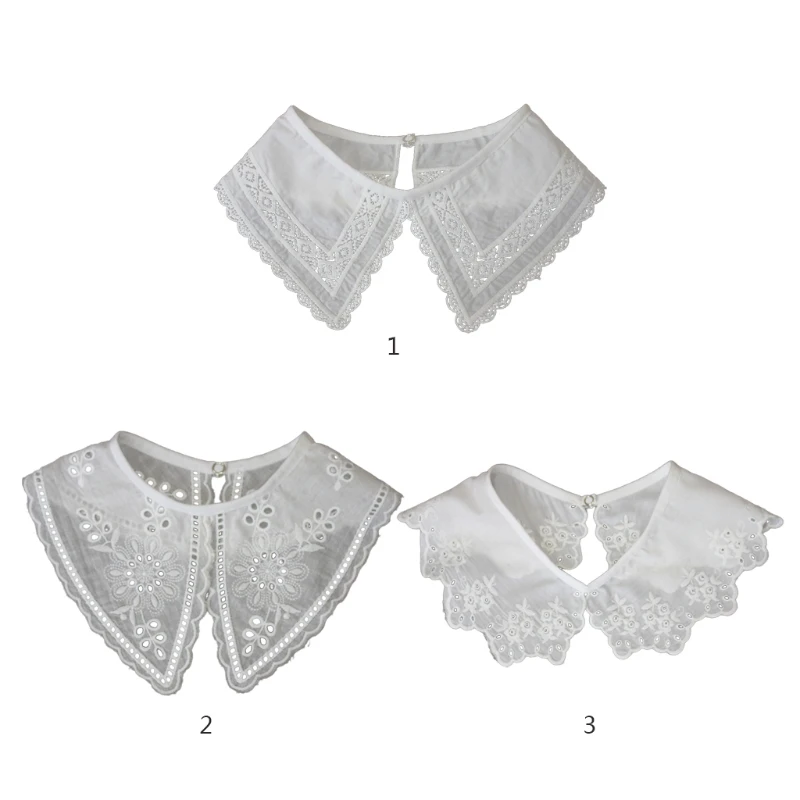 Decorative Fake Collar Hollow Out Floral Lace Detachable Dickey Blouse Big Shawl XX9D
Decorative Fake Collar Hollow Out Floral Lace Detachable Dickey Blouse Big Shawl XX9D