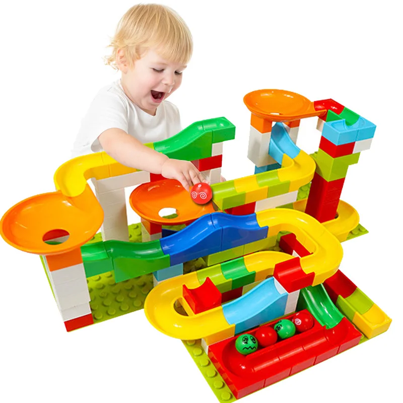 Marble Run Block Size Large Building Blocks Funyl Plastic Slide Assembly Bricks Toys for Children
Marble Run Block Size Large Building Blocks Funyl Plastic Slide Assembly Bricks Toys for Children