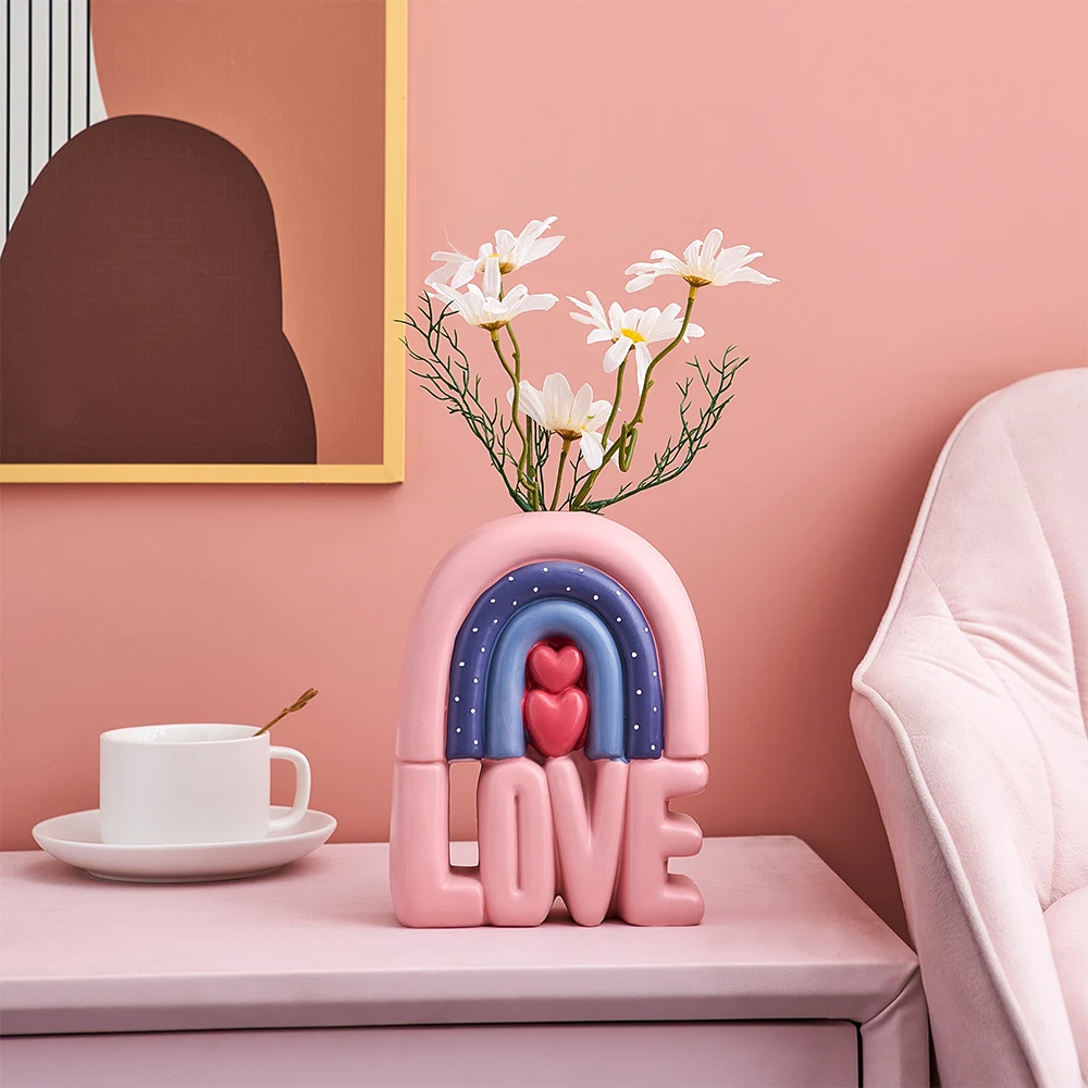 Colorful Vase Home Decor Love Flower Creative Mosaic Resin Flower Arrangement Vase Flower Pots Decorative Nordic Decoration Home
Colorful Vase Home Decor Love Flower Creative Mosaic Resin Flower Arrangement Vase Flower Pots Decorative Nordic Decoration Home