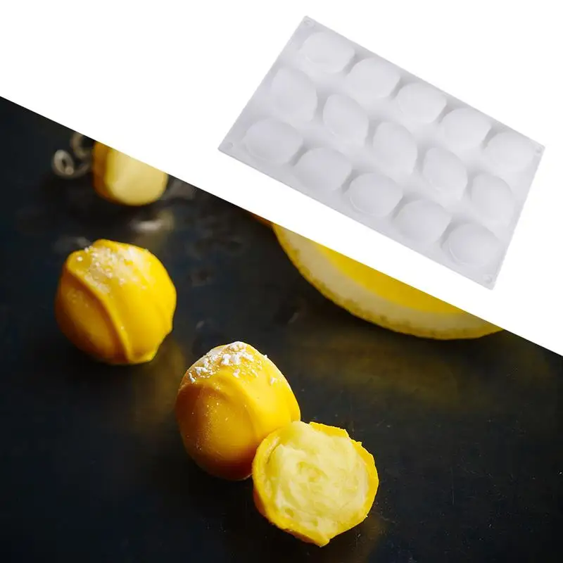15 Cavity Silicone Mold Half Lemon Shape Silicone Moulds Cake Decorating Tools for Homemade Mousse Cake Dessert Ice Cream
15 Cavity Silicone Mold Half Lemon Shape Silicone Moulds Cake Decorating Tools for Homemade Mousse Cake Dessert Ice Cream