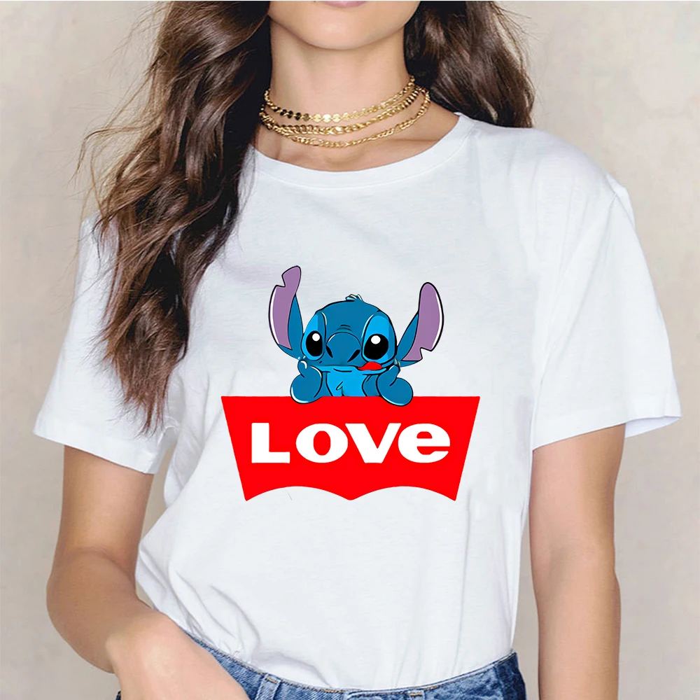 Disney Stitch Love You Ohana Women's Tee Shirt Large Face Design Everyday Activities Happy T-shirts Fashion Female Oversized Top
Disney Stitch Love You Ohana Women's Tee Shirt Large Face Design Everyday Activities Happy T-shirts Fashion Female Oversized Top