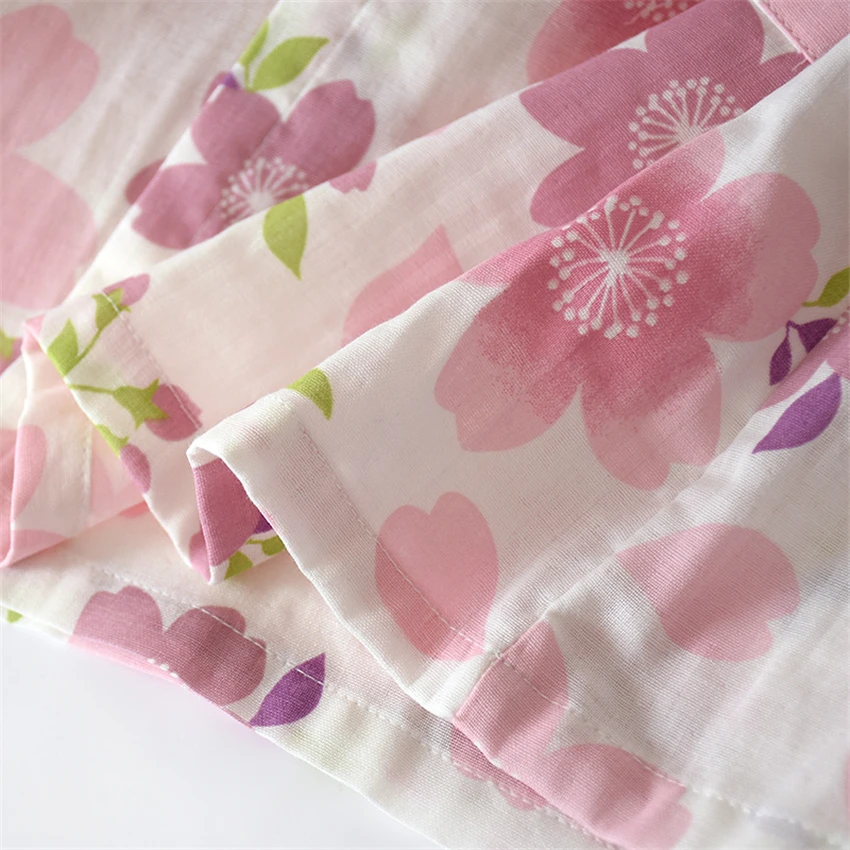 Spring Autumn Cotton Pajamas for Women Kawaii Sakura Printed Sleepwear Set Japanese Traditional Yukata Kimono Tops Trousers Suit
Spring Autumn Cotton Pajamas for Women Kawaii Sakura Printed Sleepwear Set Japanese Traditional Yukata Kimono Tops Trousers Suit