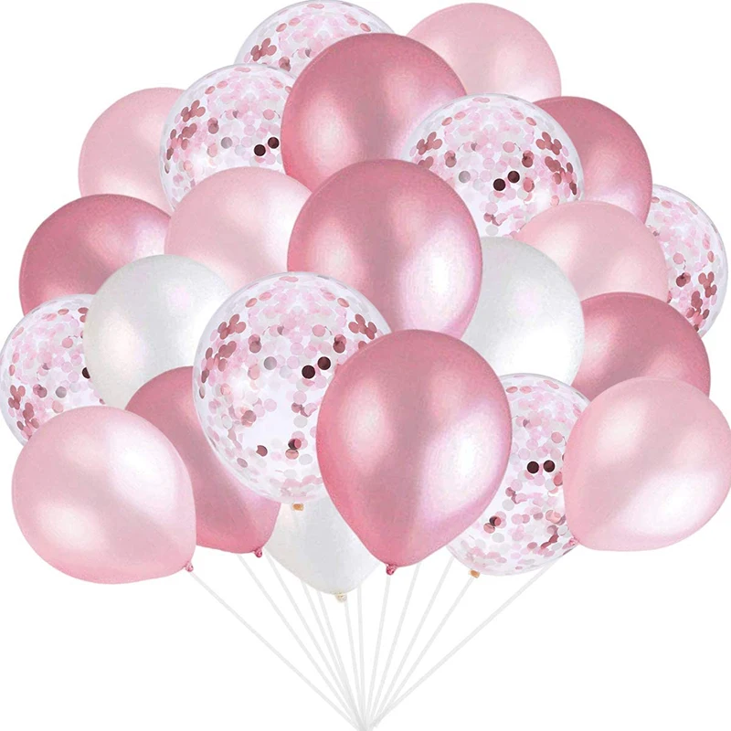50pcs Pink Balloons birthday Pink Confetti Balloons White Balloons Latex Balloons 12inch Party Wedding Baby Shower Birthday
50pcs Pink Balloons birthday Pink Confetti Balloons White Balloons Latex Balloons 12inch Party Wedding Baby Shower Birthday