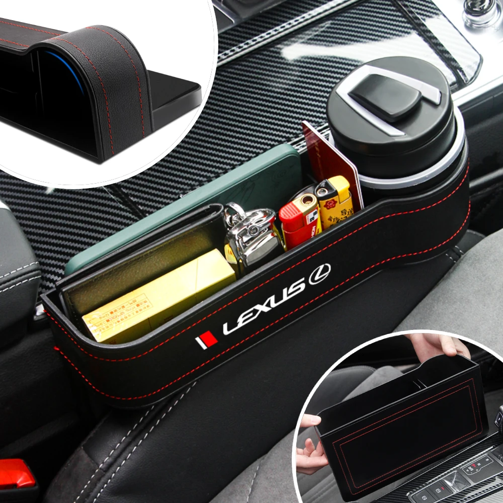 Car Leather Front Seat Gap Crevice Storage Box Logo Wallet Phone Slit Pocket Organizer Case For Lexus IS250 IS200 RX330 GS300
Car Leather Front Seat Gap Crevice Storage Box Logo Wallet Phone Slit Pocket Organizer Case For Lexus IS250 IS200 RX330 GS300