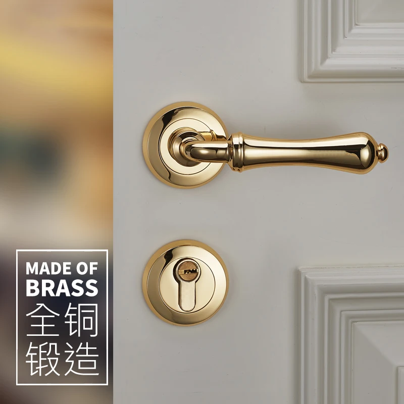 Nordic simple golden interior wooden door split lock Jian Ou Liangjin bedroom kitchen door lock regardless of left or right
Nordic simple golden interior wooden door split lock Jian Ou Liangjin bedroom kitchen door lock regardless of left or right