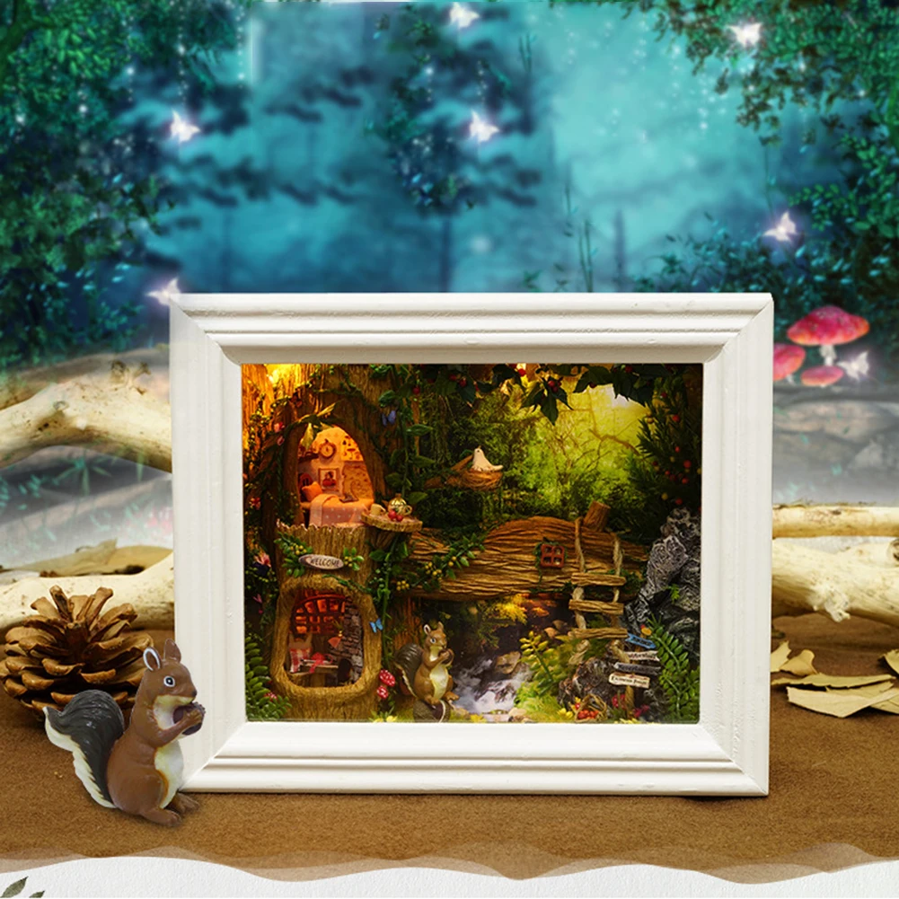 DIY Nuts Hut Toys Kit Doll House with LED light Handmade Hanging Photo Frame Manual Assembling Model Furniture 3D Dollhouse Toys
DIY Nuts Hut Toys Kit Doll House with LED light Handmade Hanging Photo Frame Manual Assembling Model Furniture 3D Dollhouse Toys