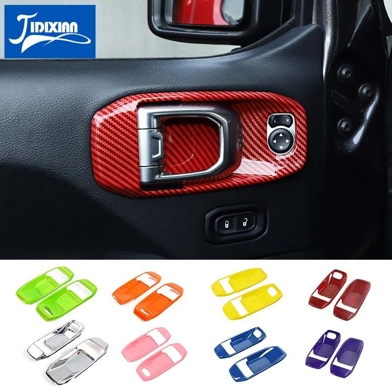 JIDIXIAN Car Inner Door Handle Bowl Decor Cover Stickers for Jeep Wrangler JL Gladiator JT 2018-2022 Interior Accessories
JIDIXIAN Car Inner Door Handle Bowl Decor Cover Stickers for Jeep Wrangler JL Gladiator JT 2018-2022 Interior Accessories