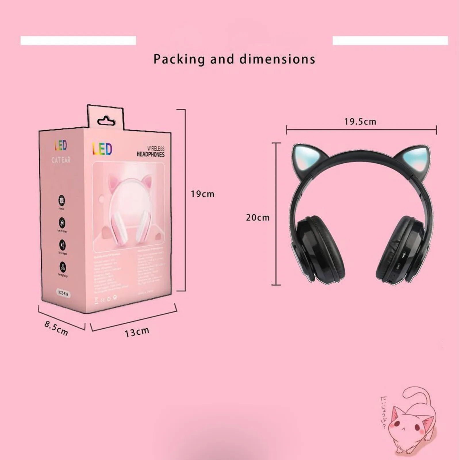 CARPRIE Earphones Wireless headphones LED Cat Ear Bluetooth Headphones V5.0 Young People Kids Gaming Headsets With Mic
CARPRIE Earphones Wireless headphones LED Cat Ear Bluetooth Headphones V5.0 Young People Kids Gaming Headsets With Mic
