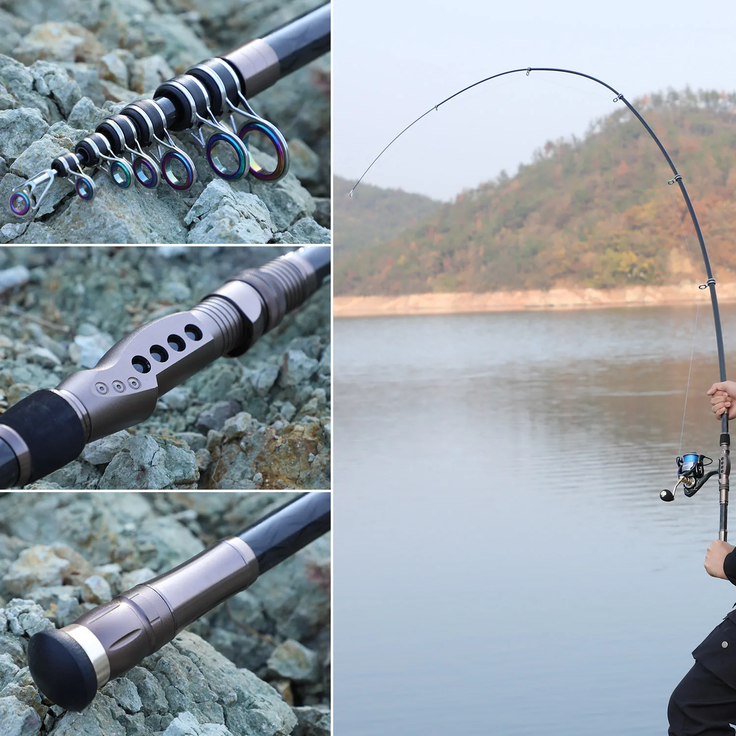 Sougayilang 1.8-3.6m Telescopic Fishing Rods UltraLight Weight Carbon Fiber Spinning Rod for Saltwater Freshwater Fishing Poles
Sougayilang 1.8-3.6m Telescopic Fishing Rods UltraLight Weight Carbon Fiber Spinning Rod for Saltwater Freshwater Fishing Poles