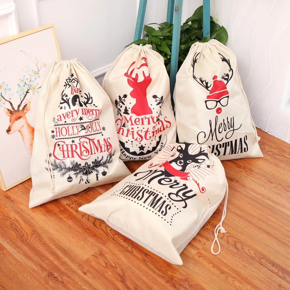 10pcs new large printed linen backpack beam mouth Christmas gift bag candy bag Christmas apple bag decoration
10pcs new large printed linen backpack beam mouth Christmas gift bag candy bag Christmas apple bag decoration
