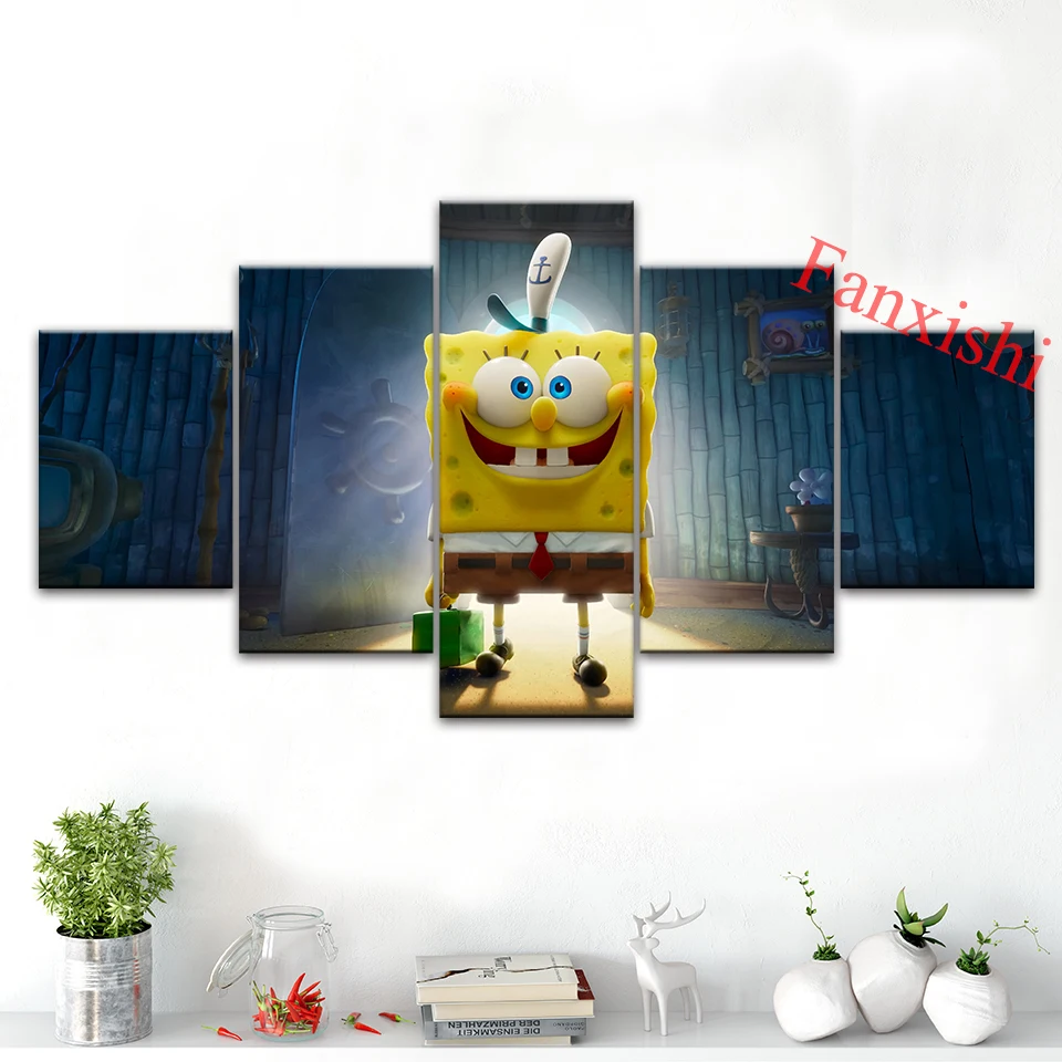 SpongeBob Movie Sponge On The Run Anime Posters And Prints 5 Pieces Cartoon Wall Art Canvas Painting Modular Pictures Home Decor
SpongeBob Movie Sponge On The Run Anime Posters And Prints 5 Pieces Cartoon Wall Art Canvas Painting Modular Pictures Home Decor