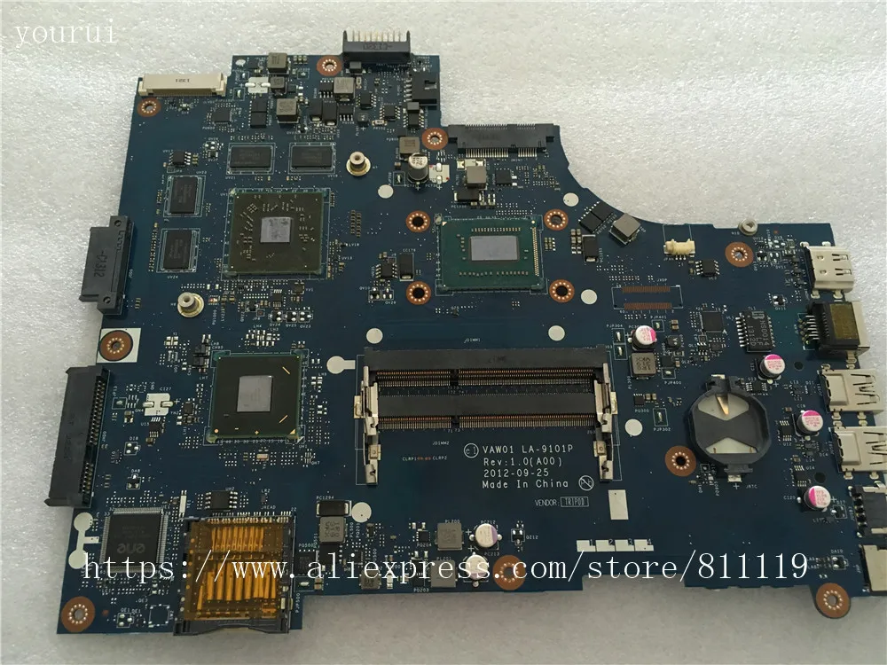 yourui For Dell inspiron 3521 5521 series laptopmotherboard VAW01 LA-9101P W/i7-3537u CPU Tested ok
yourui For Dell inspiron 3521 5521 series laptopmotherboard VAW01 LA-9101P W/i7-3537u CPU Tested ok