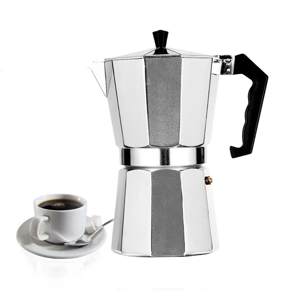 50/100/150/300ml Coffee Maker Espresso Percolator Stovetop Mocha Pot Aluminum Octagonal Pot Home Kitchen Cafe Kettle Tea Maker
50/100/150/300ml Coffee Maker Espresso Percolator Stovetop Mocha Pot Aluminum Octagonal Pot Home Kitchen Cafe Kettle Tea Maker