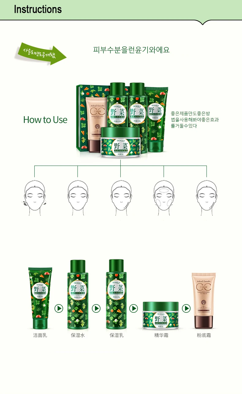 5Pcs/Set Fresh Vegetables Set Cream+Toner+Cleanser+Moisturizing Water+Foundation Cream Acne Treatment Face Care
5Pcs/Set Fresh Vegetables Set Cream+Toner+Cleanser+Moisturizing Water+Foundation Cream Acne Treatment Face Care