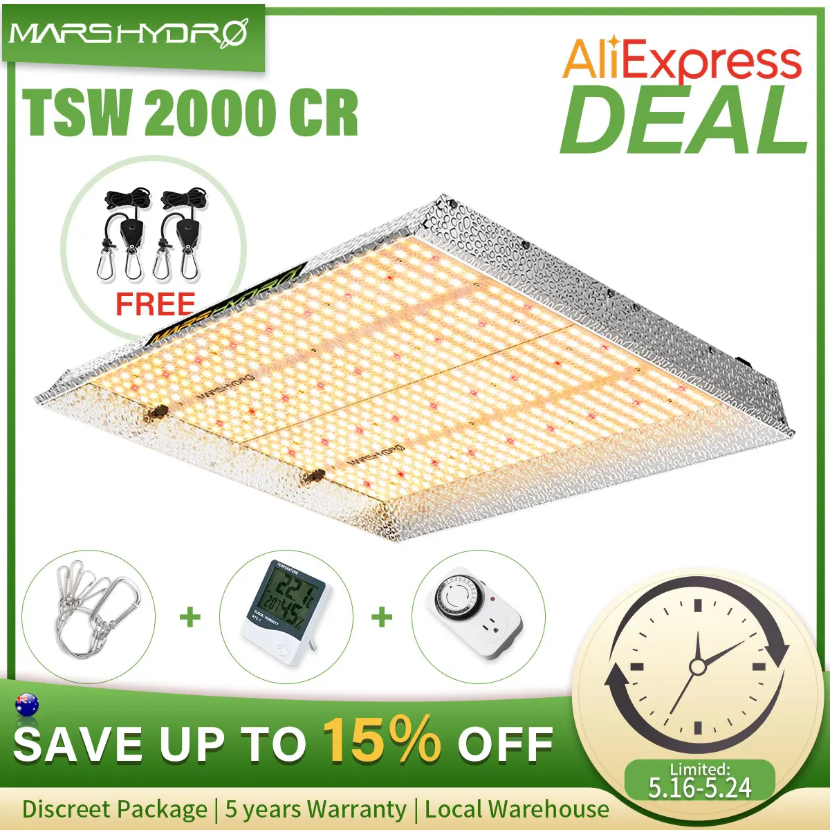 Mars Hydro TSW 2000W 300W Led Grow Light 684 Leds Full Spectrum Quantum Board Phytolamp Hydroponic System for Indoor Plants 
Mars Hydro TSW 2000W 300W Led Grow Light 684 Leds Full Spectrum Quantum Board Phytolamp Hydroponic System for Indoor Plants