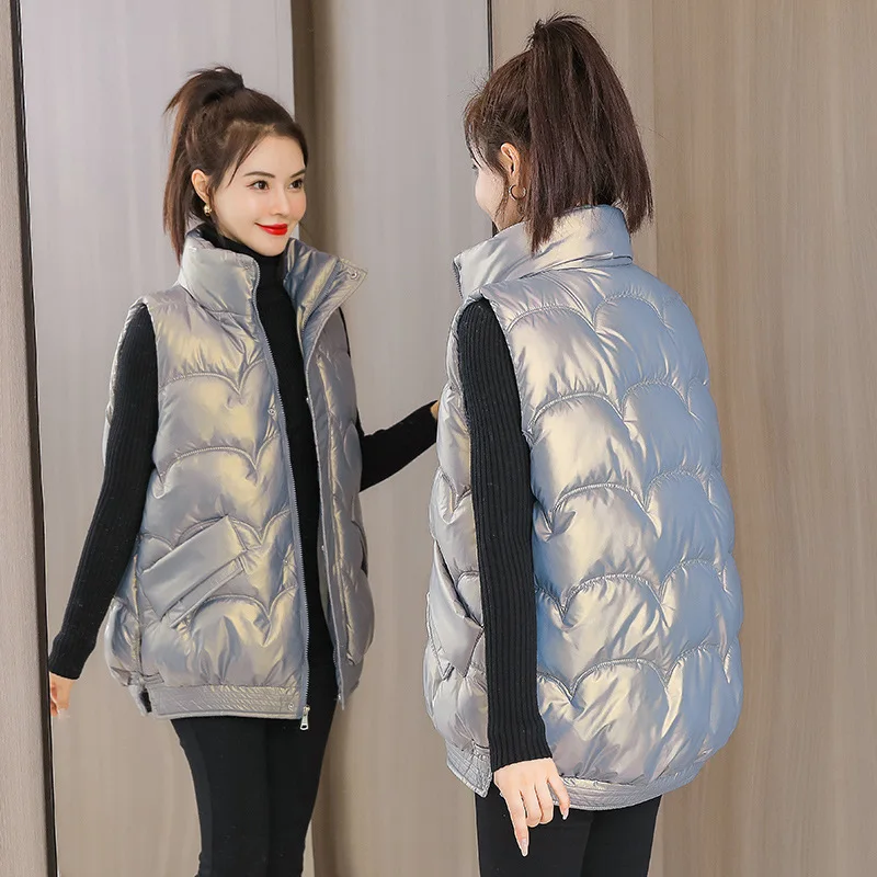 Stand Collar Down Cotton Vest Women's Autumn Winter New Loose Solid Color Waistcoat Zipper Clothes
Stand Collar Down Cotton Vest Women's Autumn Winter New Loose Solid Color Waistcoat Zipper Clothes