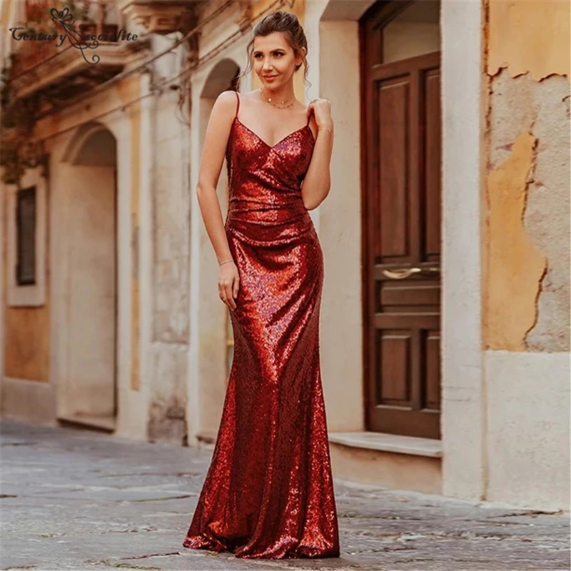 Burgundy Mermaid Evening Dresses Long 2021 Sequin Straps Backless Floor Length Formal Gowns Party Prom Dress Robe De Soiree
Burgundy Mermaid Evening Dresses Long 2021 Sequin Straps Backless Floor Length Formal Gowns Party Prom Dress Robe De Soiree