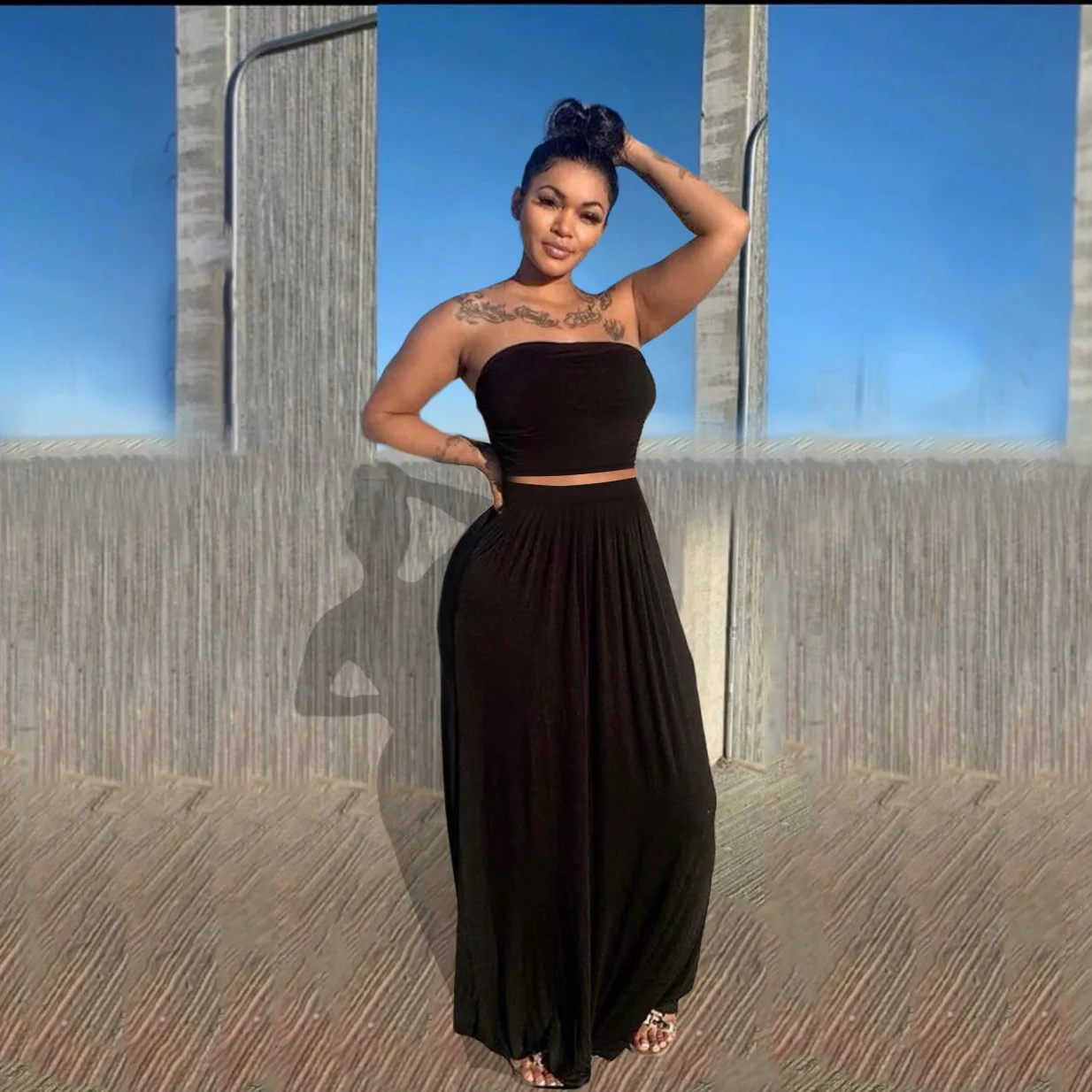 European and American Women's Sexy Tube Top Half Skirt Solid Color Two-piece Suit Women Dresses Summer 2021 Dresses for Women
European and American Women's Sexy Tube Top Half Skirt Solid Color Two-piece Suit Women Dresses Summer 2021 Dresses for Women