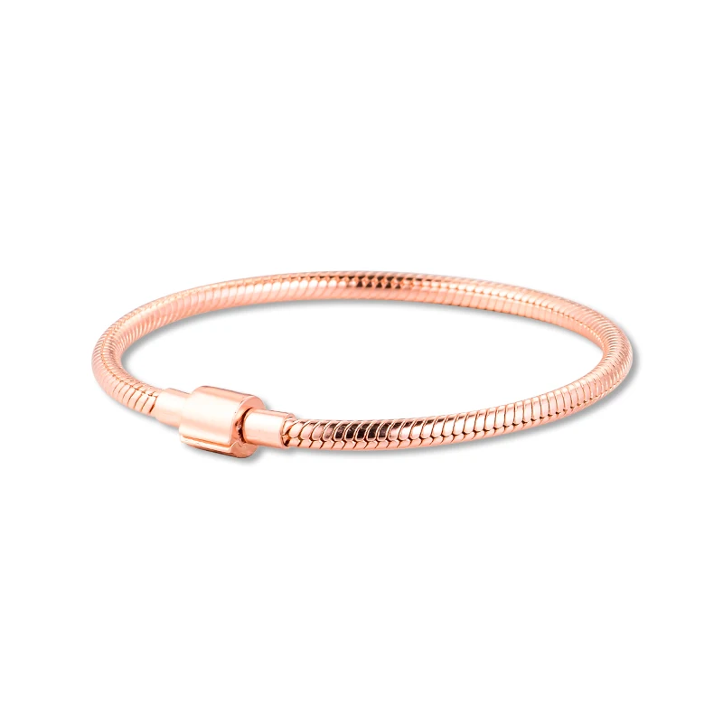 Rose Gold Moments Barrel Clasp Snake Chain Bracelets for Women Genuine 925 Sterling Silver Jewelry DIY Making Pulseras Wholesale
Rose Gold Moments Barrel Clasp Snake Chain Bracelets for Women Genuine 925 Sterling Silver Jewelry DIY Making Pulseras Wholesale